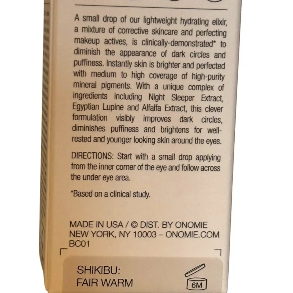 ONOMIE Bright Concealing Elixir‎ Dark Circle Corrector Shikibu fair warm 10g NEW
